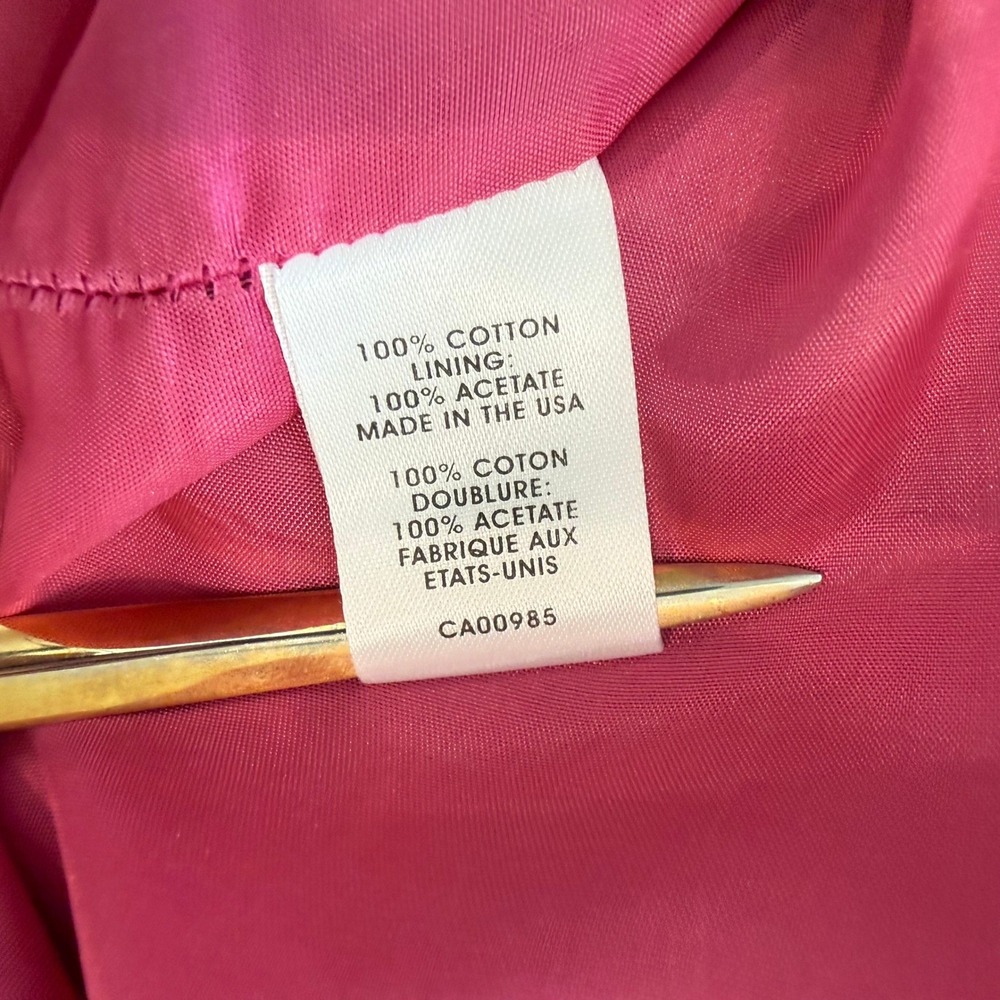 Nanette Lepore Bright Watercolor Zip Front Cotton Dress Size 4 Pockets EUC - Picture 8 of 12
